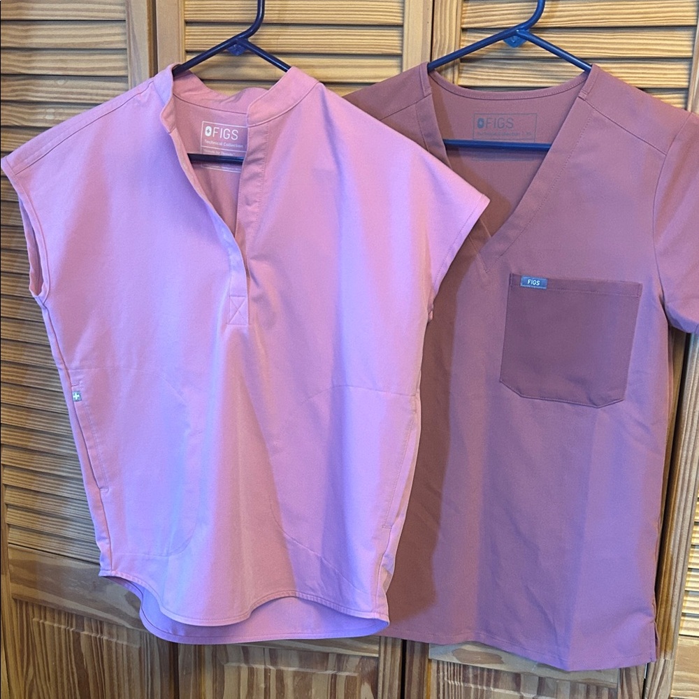 Figs Mauve and Lavender Scrub Tops